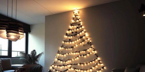 Weihnachtsbaum an der Wand: 21 schicke Ideen voller Glamour