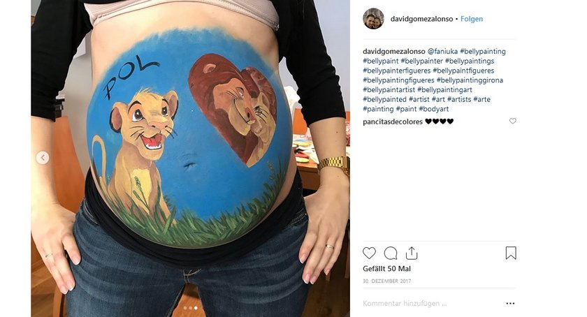 Belly Painting König der Löwen