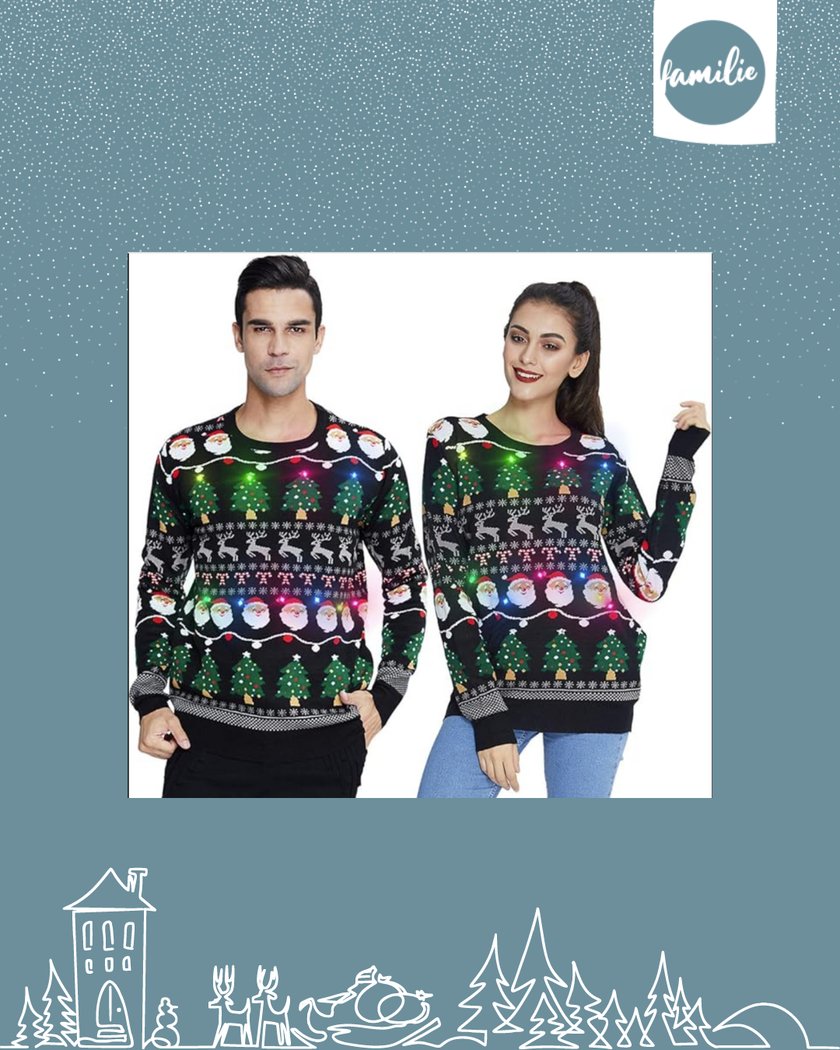 Hässliche Weihnachtspullover - LED-Pullover