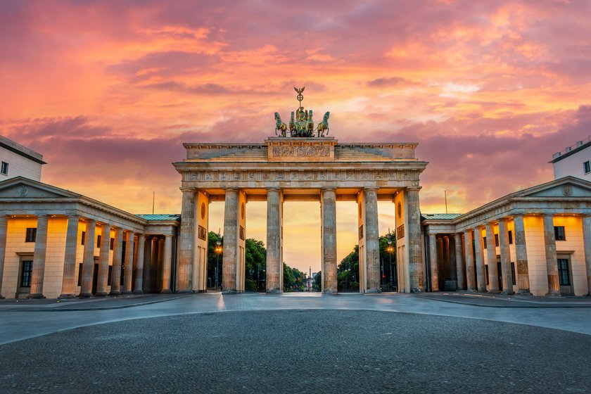 Brandenburger Tor bei Sonnenuntergang