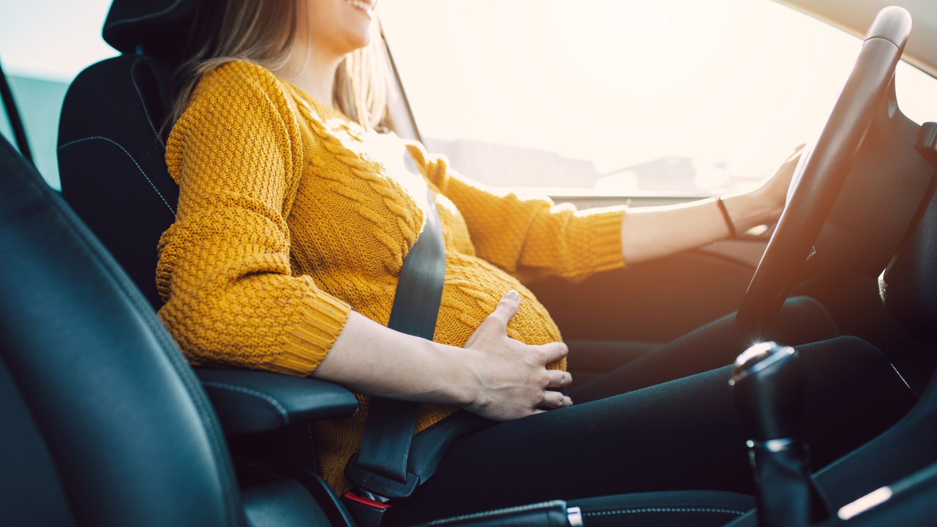 Schwangerschafts-Sicherheitsgurt-Regler Auto PKW Bauch-Gurt Komfort Schwarz 