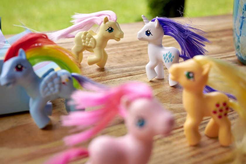 Hasbro My Little Pony toys arranged in Germantown, New York, US, on Friday, July 14, 2023. Hasbro Inc. is scheduled to release earnings figures on July 19. Photographer: Gabby Jones/Bloomberg via Getty Images