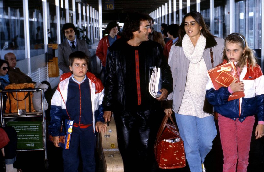 Bildnummer: 55440133  Datum: 03.10.1982  Copyright: imago/Milestone MediaAl Bano, Romina Power und ihre Kinder Ylenia und Yari am Flughafen in New Orleans; USA 