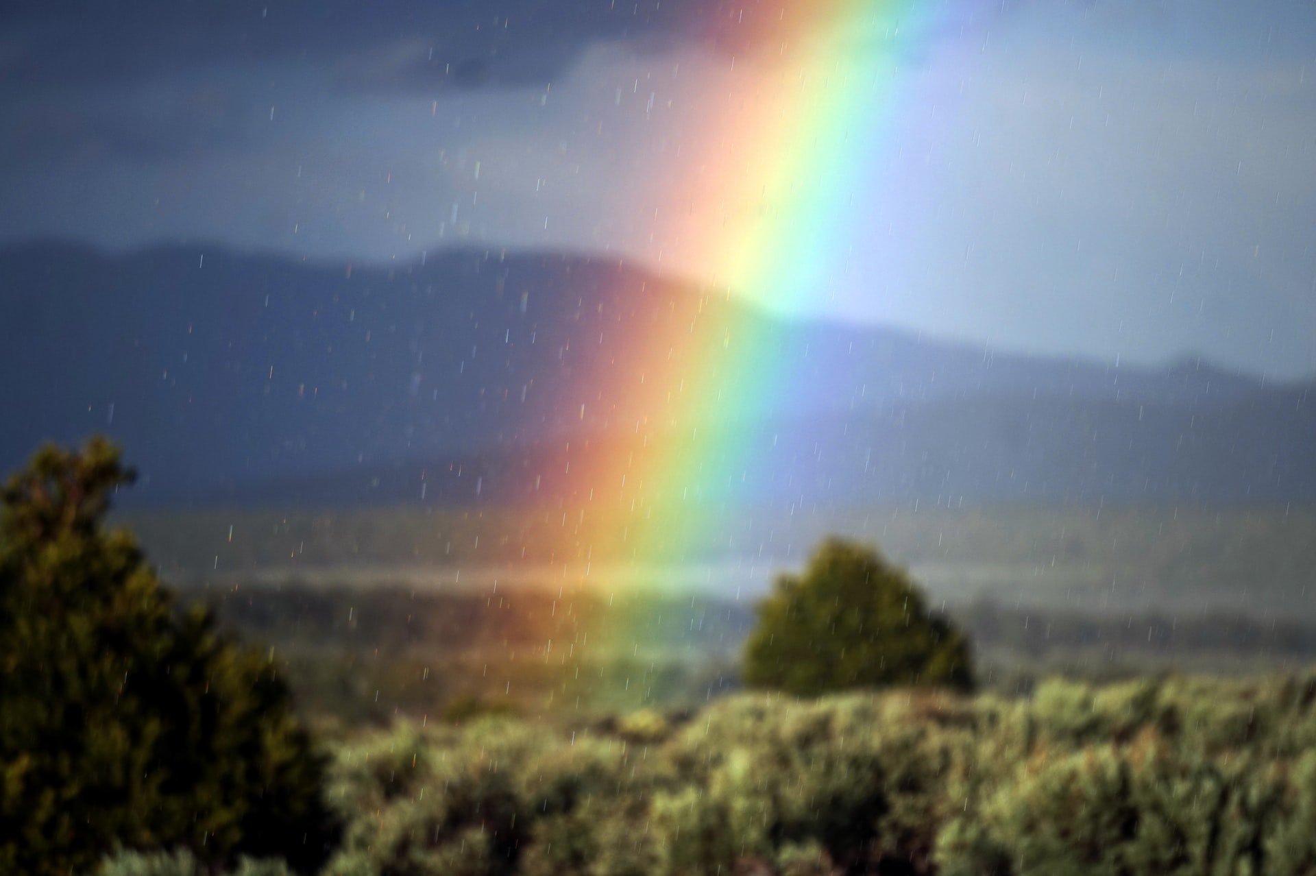 Regenbogen in allen Spektralfarben