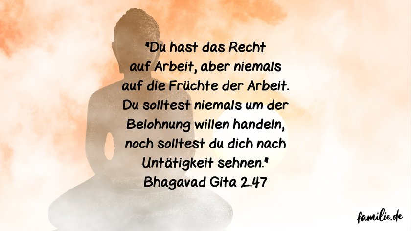 Buddha Statue mit Zitat