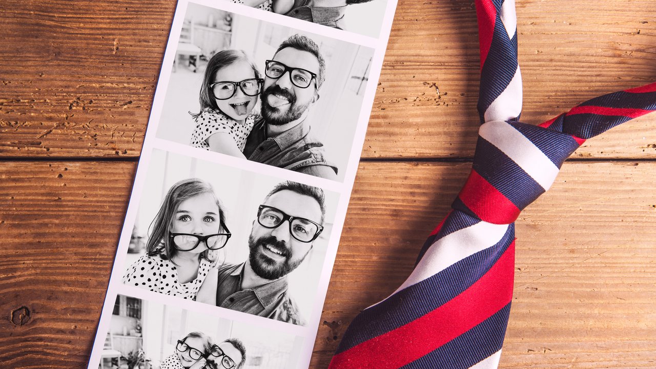 Vatertagsgeschenke: Fotos mit Tochter und Papa