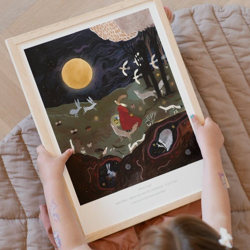 Geschenk für 4-jährige Jungs: Mondposter