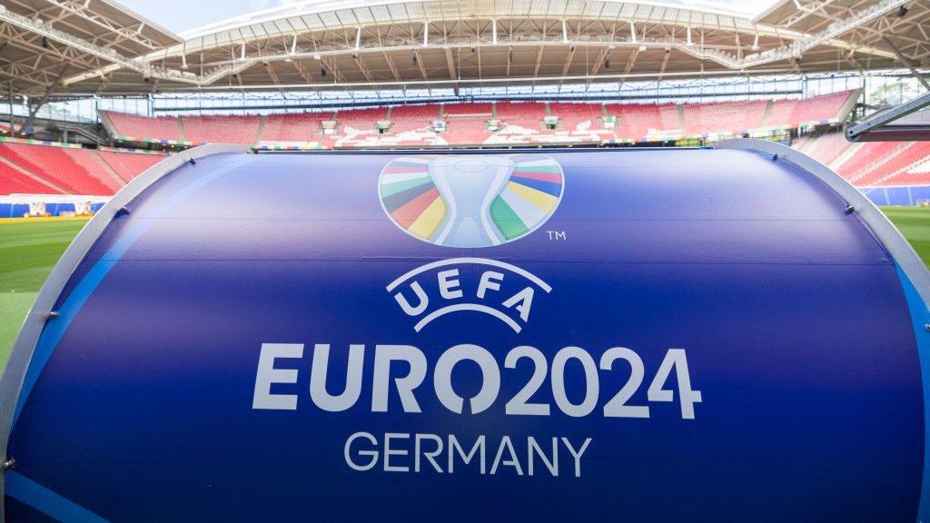 EM Spielplan - Euro 2024 Logo in Leipzig