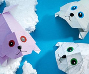 Origami-Tiere falten: Robbe