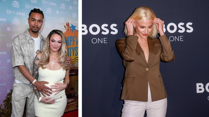 Links Anita Latifi mit Frend Fabrice Neda, rechts Pixie Lott