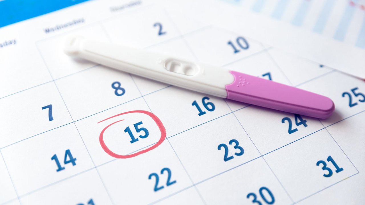 Kalender und Schwangerschaftstest