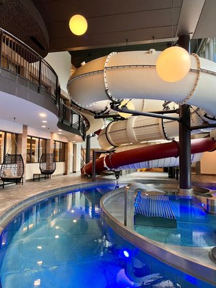 Der Family Aqua Parc mit Strömungskanal und Riesenrutsche