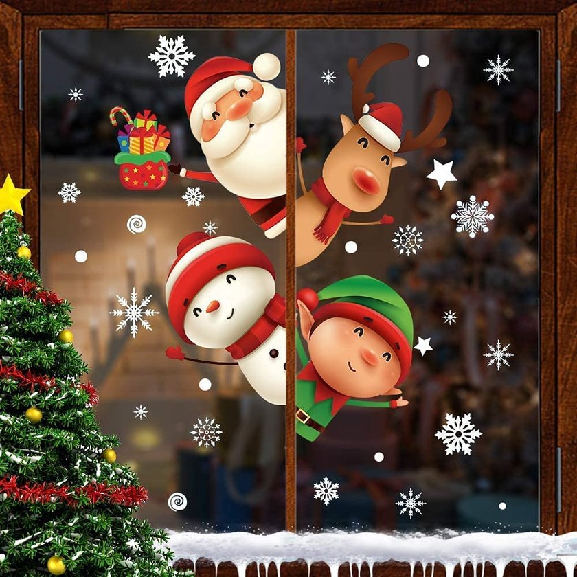 Fensterbilder als Weihnachtsdeko für Kinder