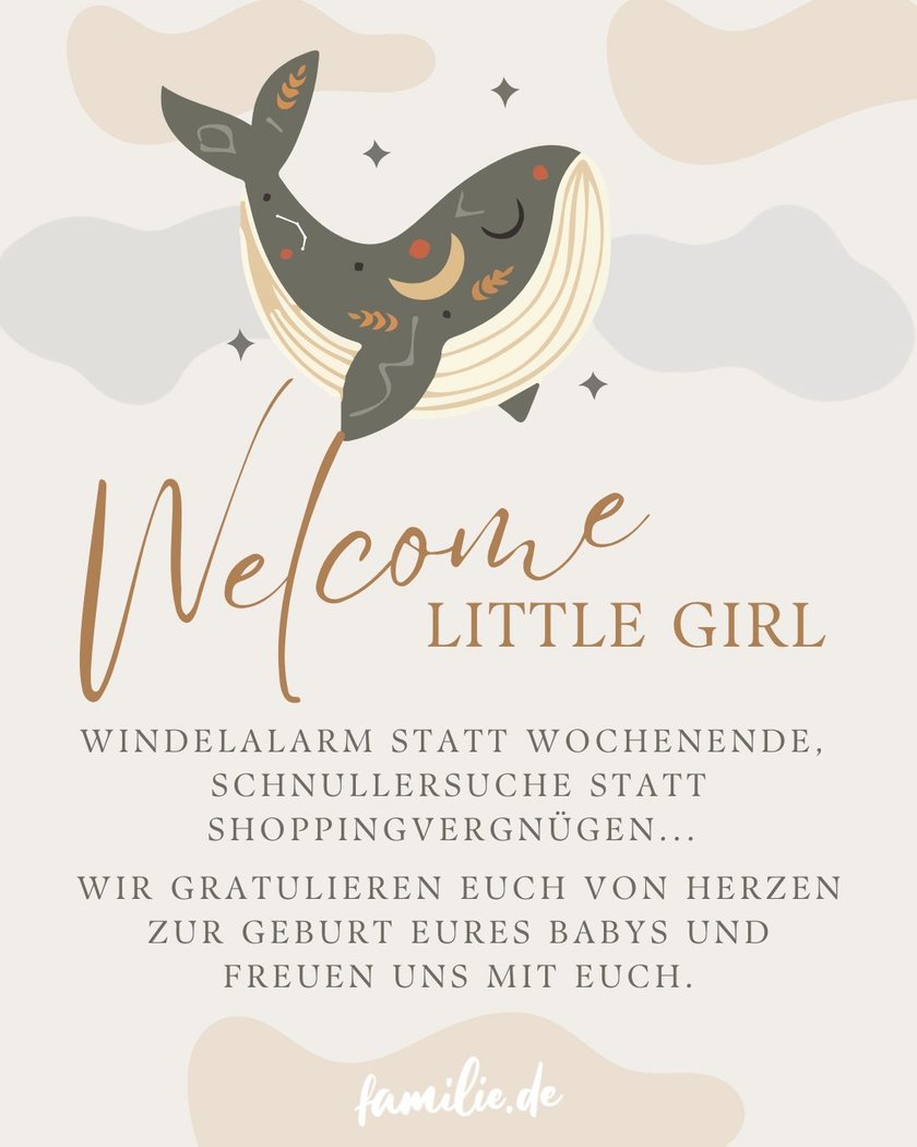 Lustige Grüße zur Geburt