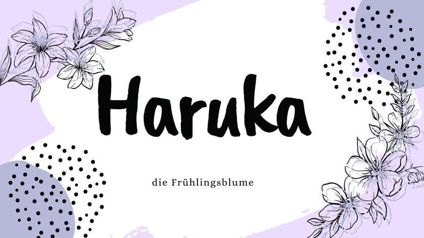 Namen mit der Bedeutung „Blume”: Haruka