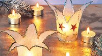 Festliches Windlicht für Weihnachten basteln: Einfache Anleitung mit Bastelvorlage