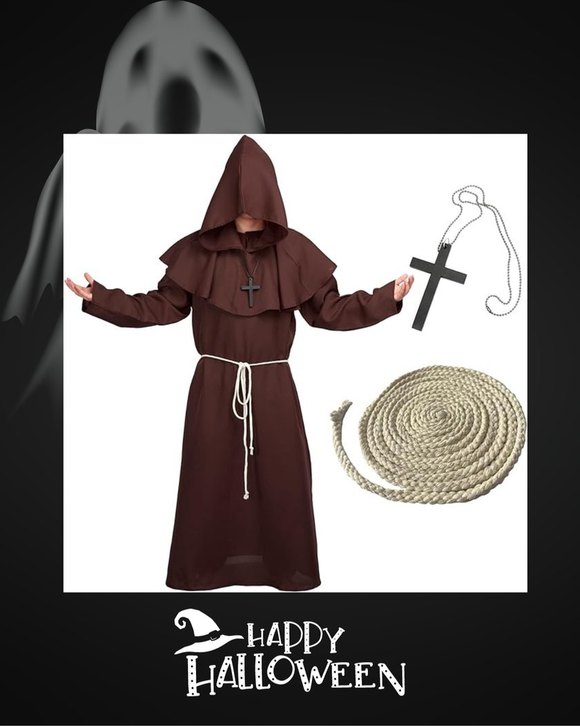 Halloweenkostüm für Herren - Mönch