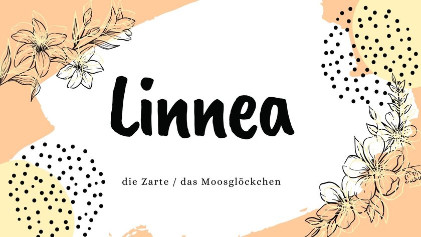 Namen mit der Bedeutung „Blume”: Linnea