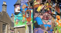 Graffiti trifft Geschichte: Dieses Schloss in Schottland ist außergewöhnlich
