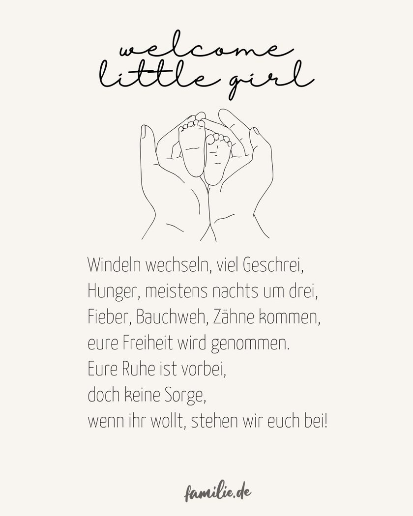 Lustiges Gedicht zur Geburt