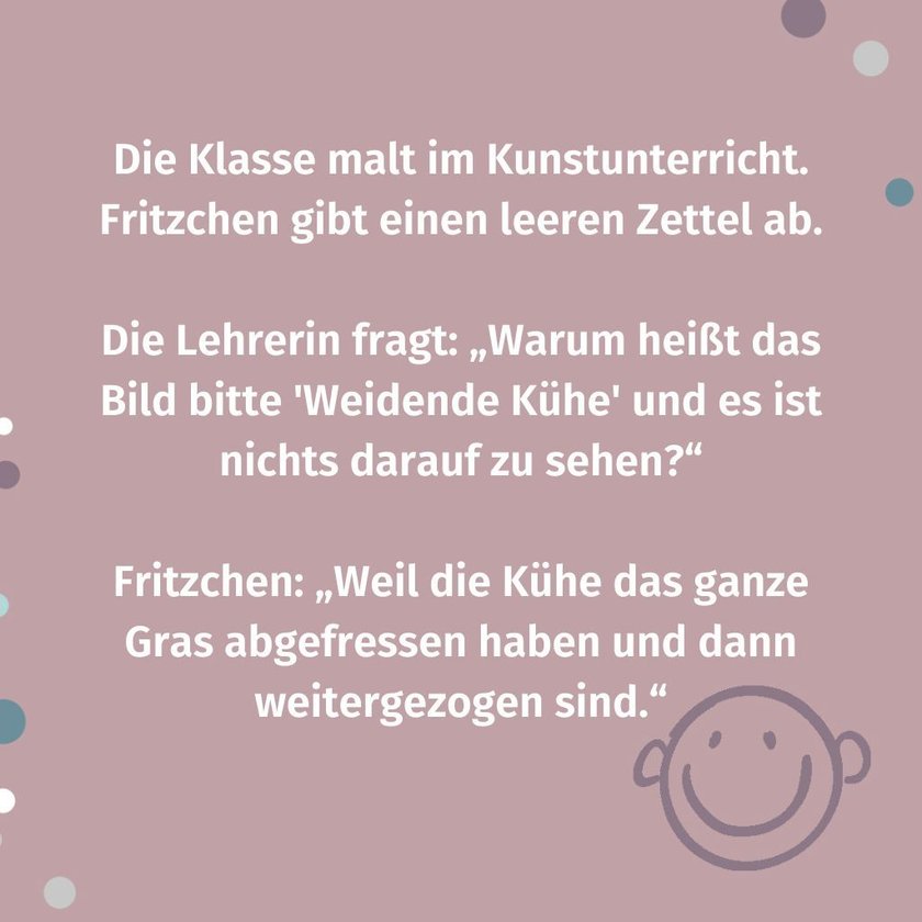 Fritzchen Witze: Weidende Kühe