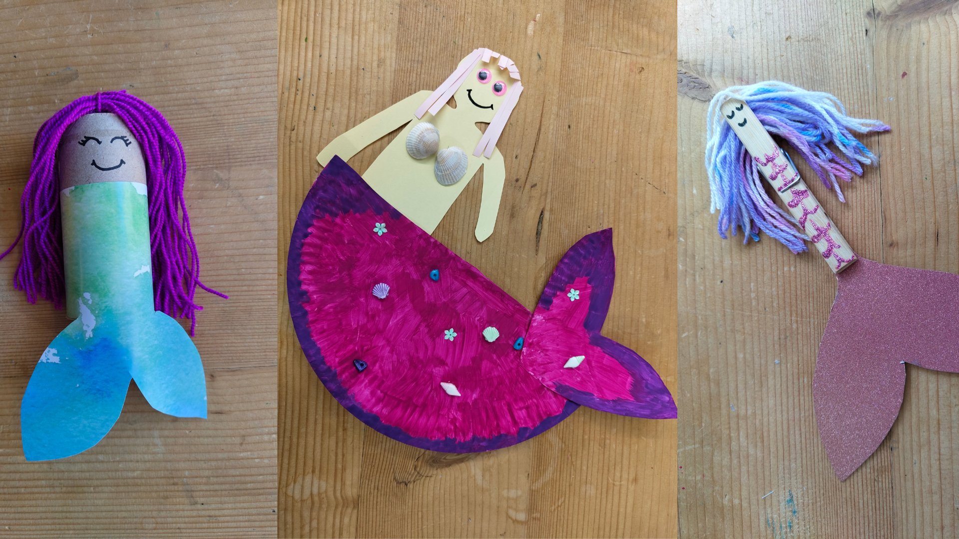  Foto zu Meerjungfrau basteln mit Kindern: 5 süße DIY-Ideen 