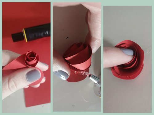 Rose basteln Step 2 Rose basteln Step 2