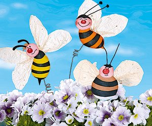 Hummel, Biene & Wespe - Wir basteln sommerliche Blumenstecker