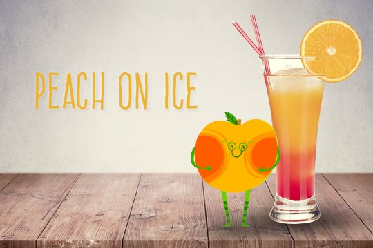 Cocktails für Kinder: Peach on Ice