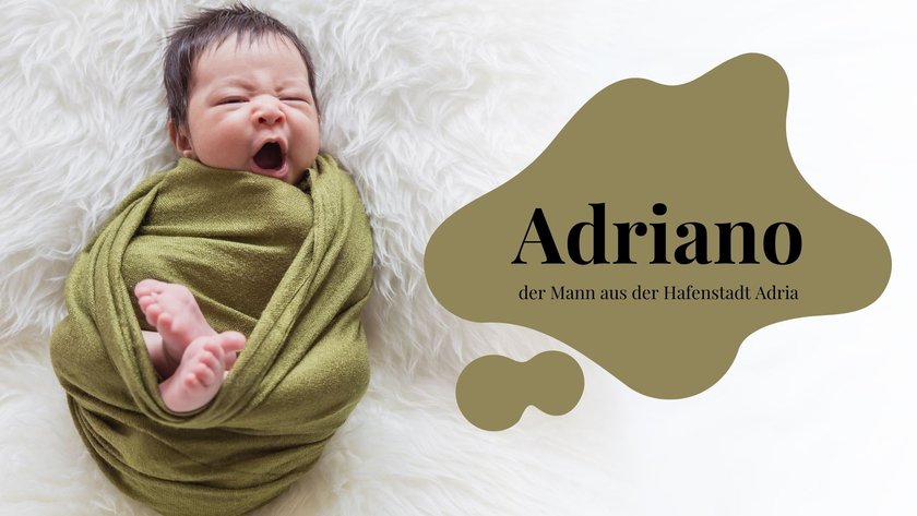 Diese 30 tollen Jungennamen enden auf O: Adriano